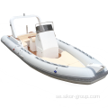 CE -certifiering Luxury Rib 680 Fiberglass Dinghy Uppblåsbara anbudsbåtar till salu